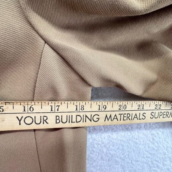 Chicos Jacket Womens Small Tan Brown Faux Fur Collar Large Buttons 3/4 Sleeves - Picture 8 of 9